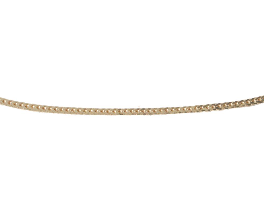 18K YELLOW GOLD CHAIN NECKLACE,