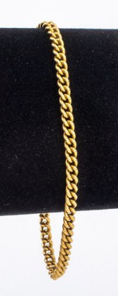 18K YELLOW GOLD CURB CHAIN LIN