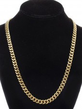 18K YELLOW GOLD CURB LINK NECK