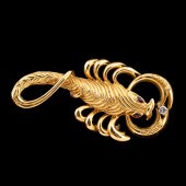 18K YELLOW GOLD, DIAMOND & RUB