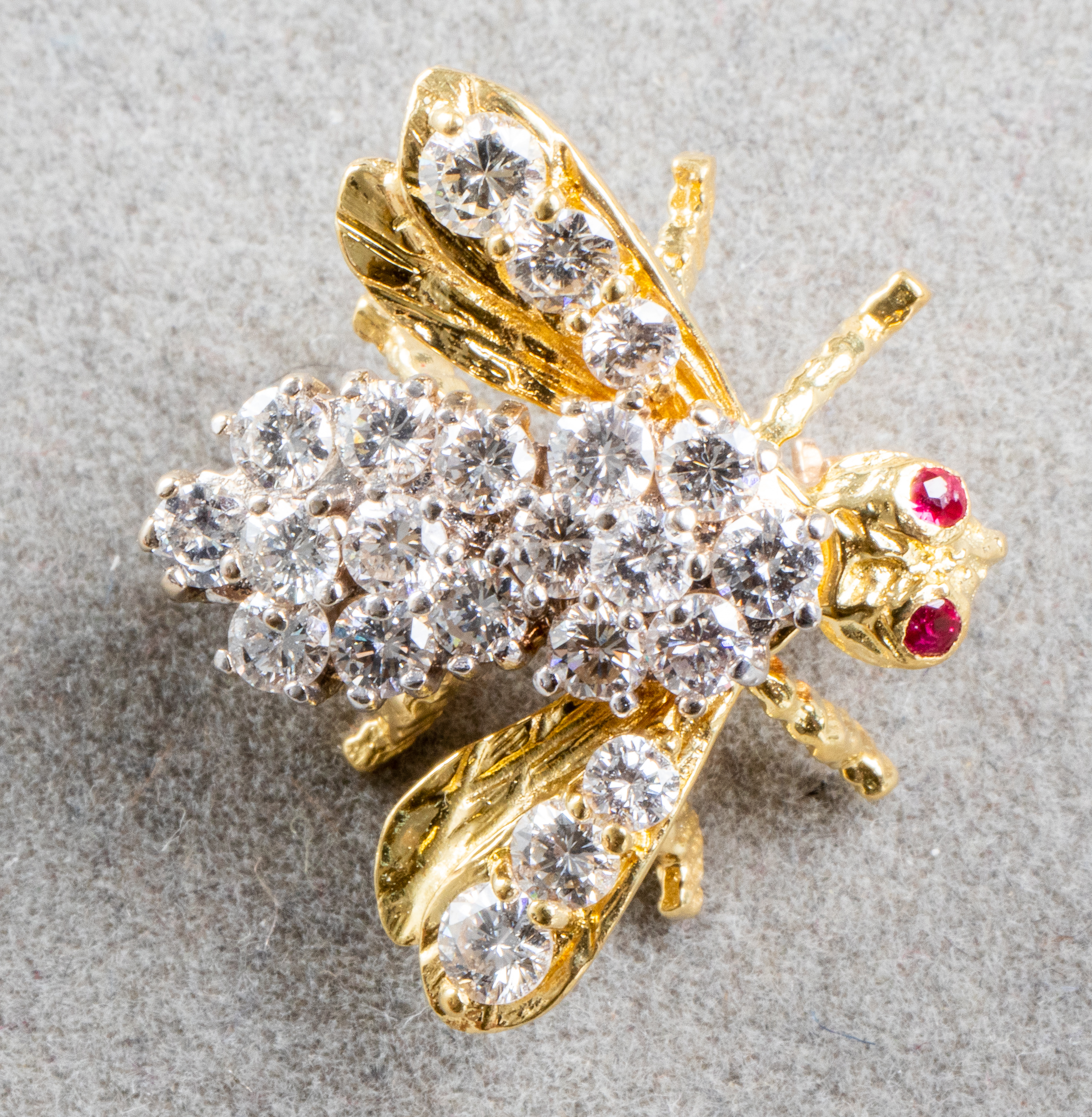 18K YELLOW GOLD, DIAMOND & RUBY