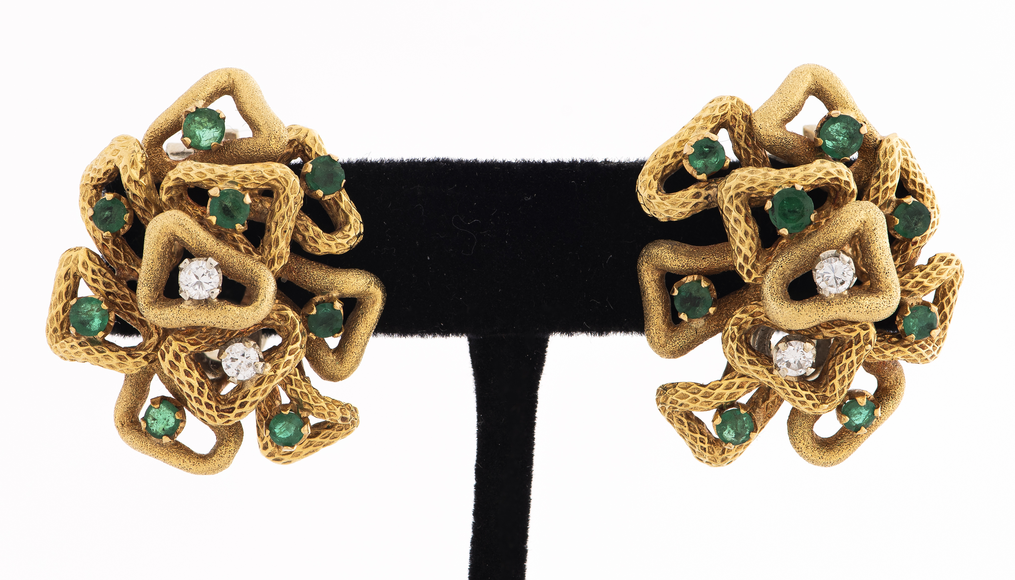18K YELLOW GOLD DIAMOND & EMERALD