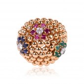 18K YELLOW GOLD DIAMOND AND GE