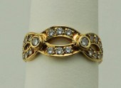 18K YELLOW GOLD DIAMOND DOUBLE