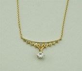 18K YELLOW GOLD DIAMOND NECKLA