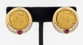 18K YELLOW GOLD DIAMOND RUBY C