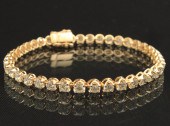 18K YELLOW GOLD DIAMOND TENNIS