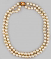 18K YELLOW GOLD DOUBLE STRAND
