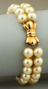 18K YELLOW GOLD DOUBLE STRAND