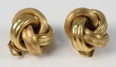 18K YELLOW GOLD EARRINGS STAMP