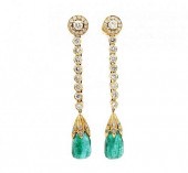 18K YELLOW GOLD, EMERALD AND D