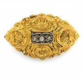 18K YELLOW GOLD, ENAMEL AND DI