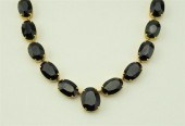 18K YELLOW GOLD FACETED BLACK