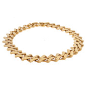 18K YELLOW GOLD FANCY LINK NEC