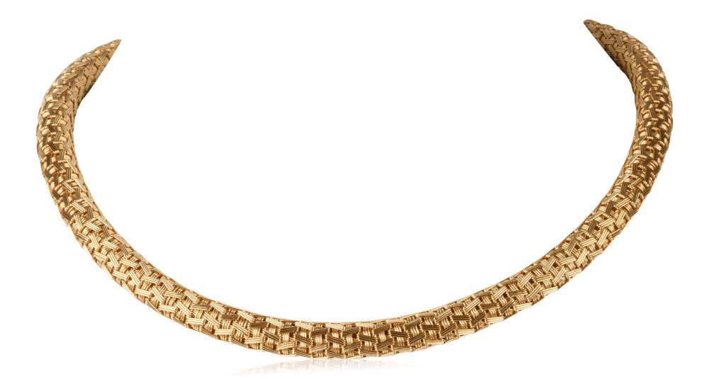 18K YELLOW GOLD FLAT GEOMETRIC LINK
