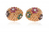 18K YELLOW GOLD GEM SET BOMBE