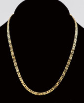 18K YELLOW GOLD GREEK KEY MOTI