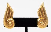 18K YELLOW GOLD HAMMERED SWIRL