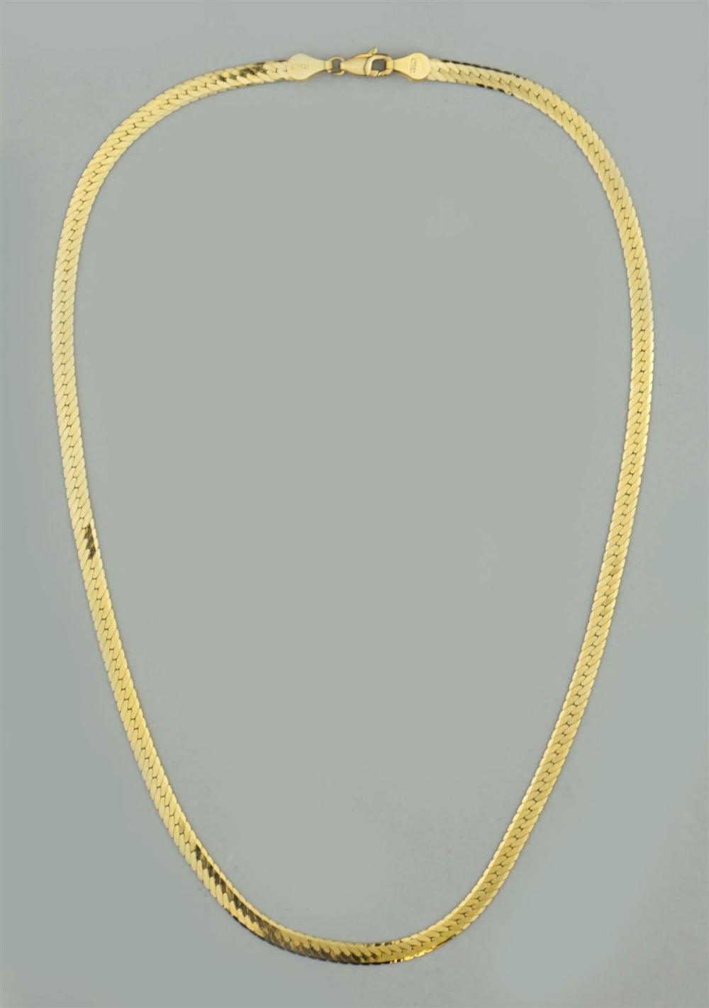 18K YELLOW GOLD HERRINGBONE