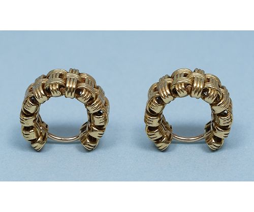18K YELLOW GOLD HOOP EARRINGS18k
