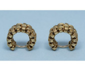 18K YELLOW GOLD HOOP EARRINGS<