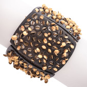 18K YELLOW GOLD, HORN BRACELET