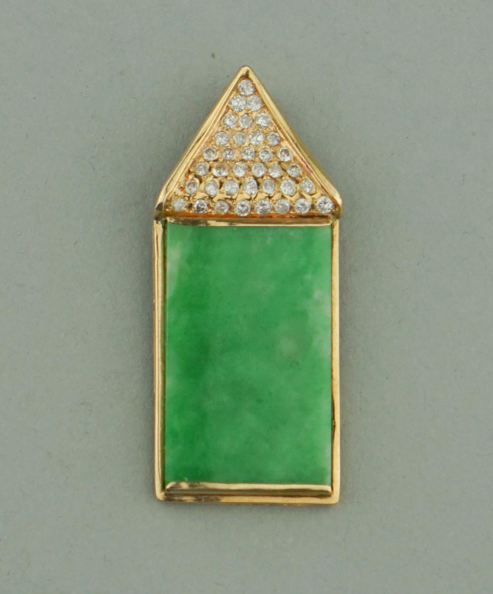 18K YELLOW GOLD, JADEITE JADE AND