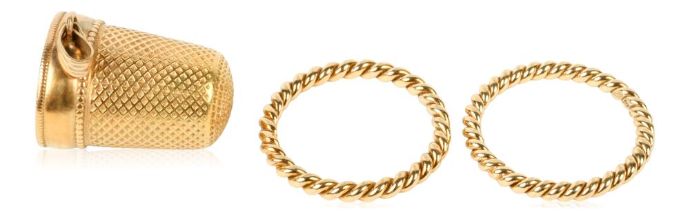 18K YELLOW GOLD JEWELRY ITEMS