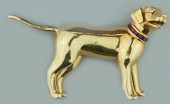 18K YELLOW GOLD LABRADOR DOG P