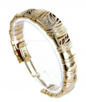 18K YELLOW GOLD LADIES DIAMOND