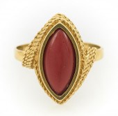18K YELLOW GOLD & MARQUIS CORA