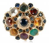 18K YELLOW GOLD MULTI-GEM THAI