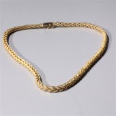 18k Yellow gold necklace; the