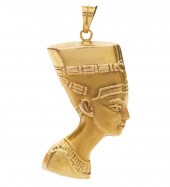 18K YELLOW GOLD NEFERTITI PEND