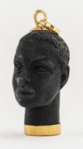 18K YELLOW GOLD NUBIAN PENDANT