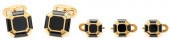 18K YELLOW GOLD & ONYX DRESS S