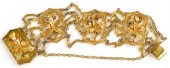 18K YELLOW GOLD ORCHID LINK BR