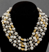 18K YELLOW GOLD PEARL &AMP; RO