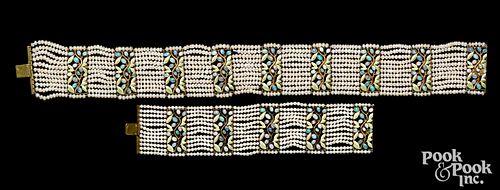 18K YELLOW GOLD PEARL AND BLACK
