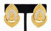 18K YELLOW GOLD & PLATINUM DIA