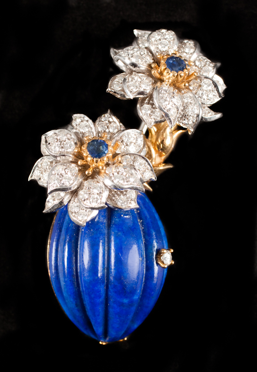 18K yellow gold platinum diamond