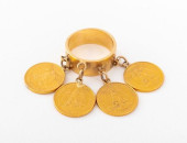 18K YELLOW GOLD RING WITH DANG