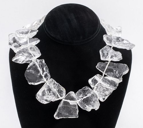 18K YELLOW GOLD ROCK CRYSTAL
