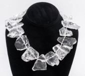 18K YELLOW GOLD ROCK CRYSTAL S