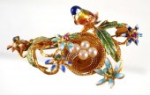 18K YELLOW GOLD RUBY EMERALD S