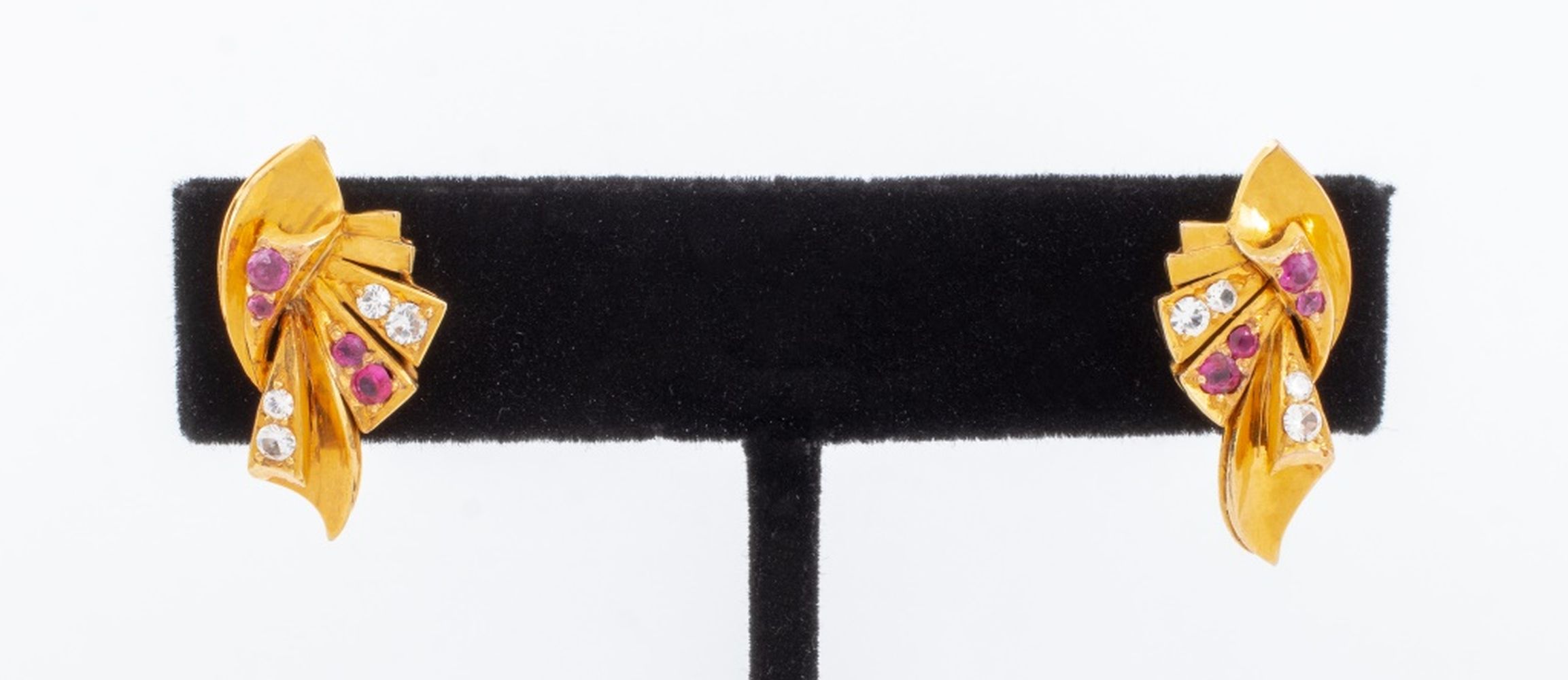 18K YELLOW GOLD RUBY WHITE SAPPHIRE
