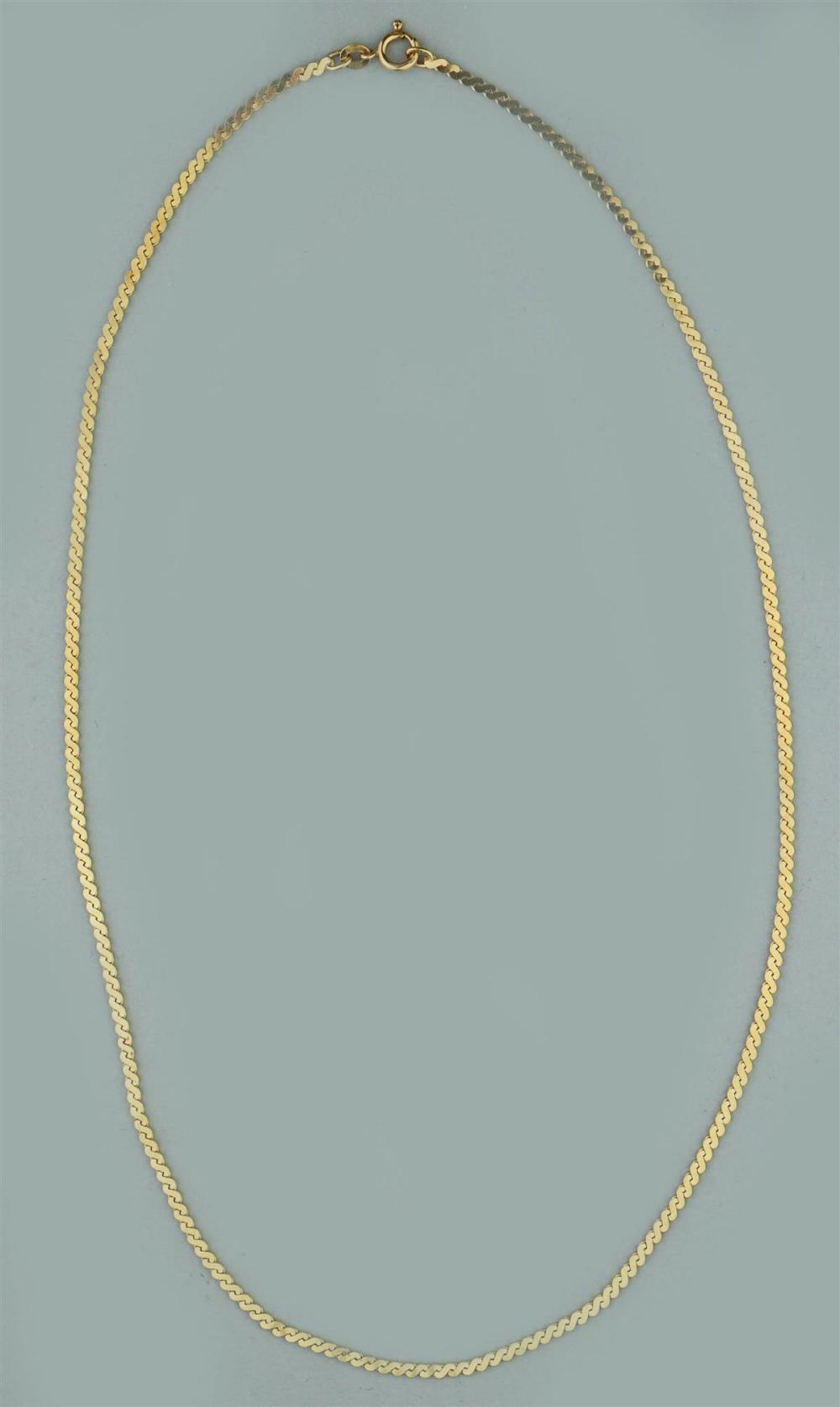 18K YELLOW GOLD "S" LINK CABLE LINK