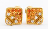 18K YELLOW GOLD SAPPHIRE & DIA