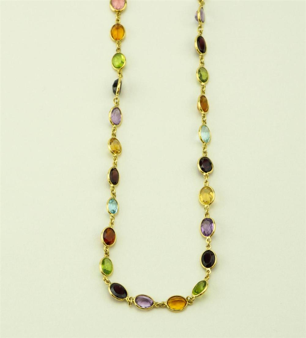 18K YELLOW GOLD SEMI-PRECIOUS STONE