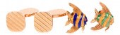 18K YELLOW GOLD S&F CUFFLINKS